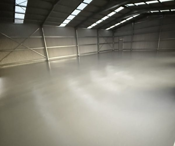 Industrial epoxy flooring in Shed Adelaide